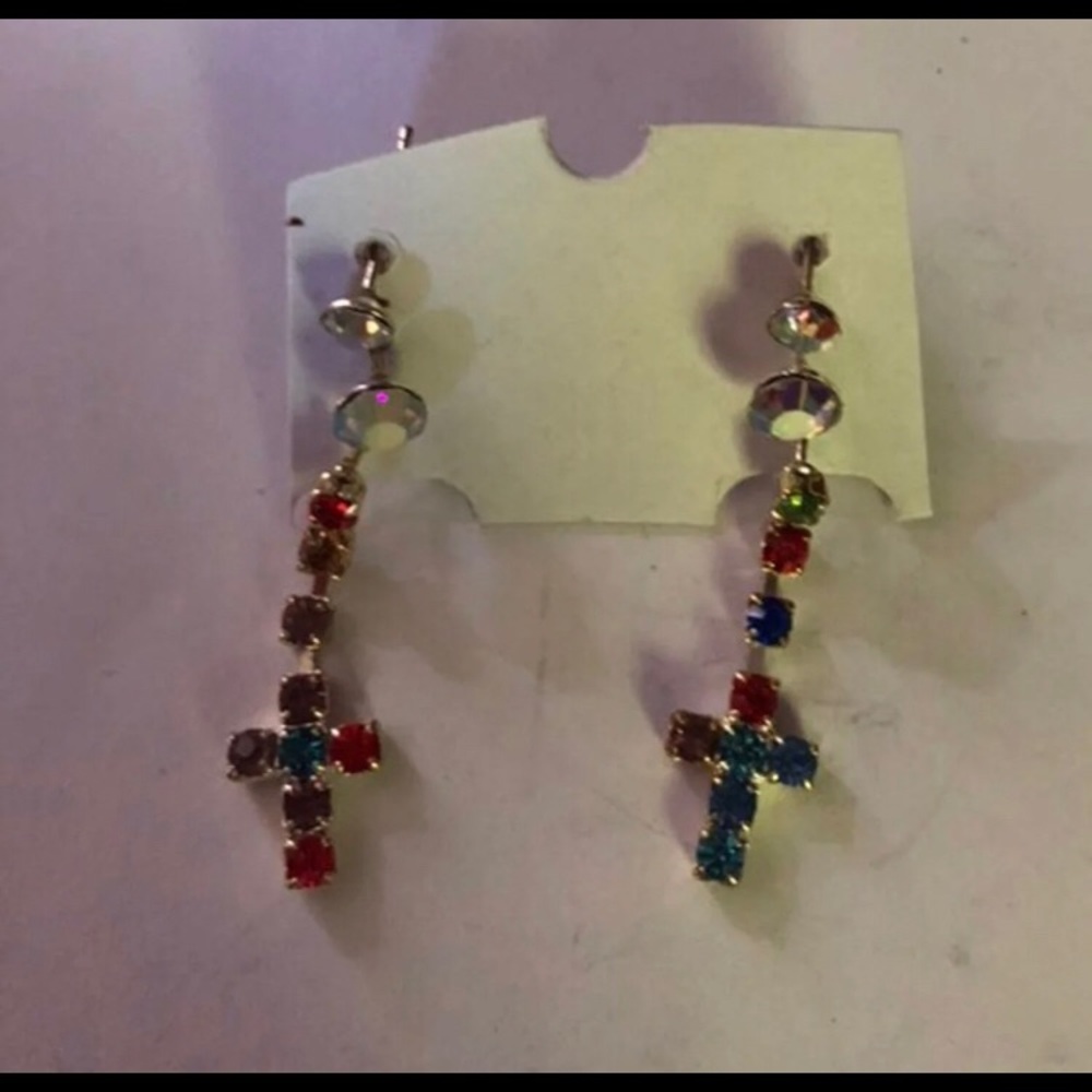 Cross style earrings